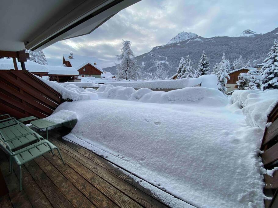 Appartement 4 Pers Grande Terrasse Vue Pistes Ski Saint-Chaffrey Exterior photo